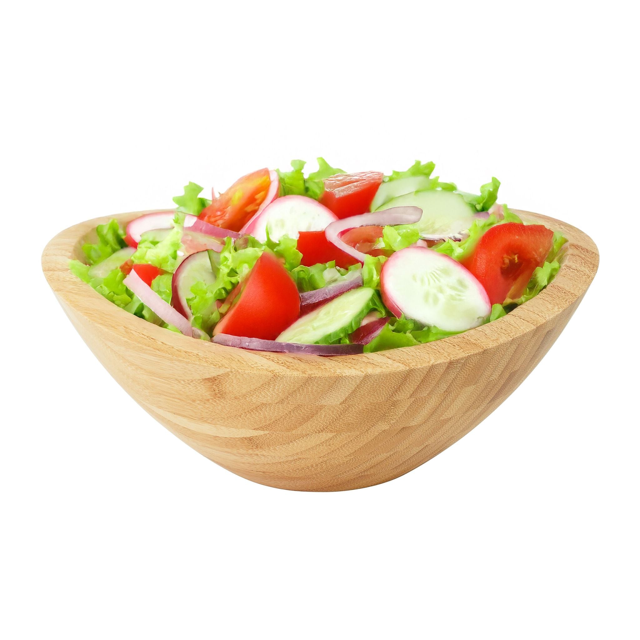 Salatschüssel Bambus Hellbraun von Relaxdays