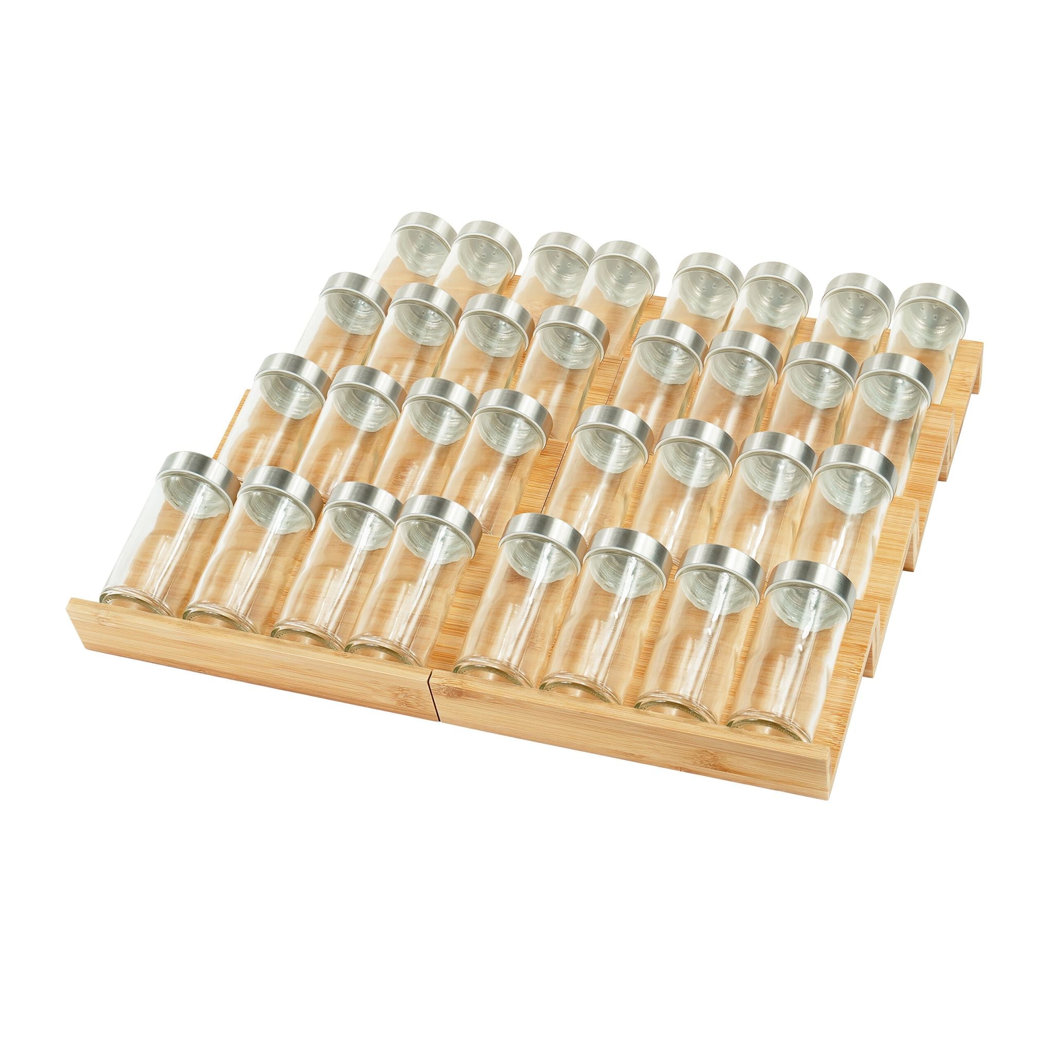 Gewürzregal 8er-Set Hellbraun von Relaxdays