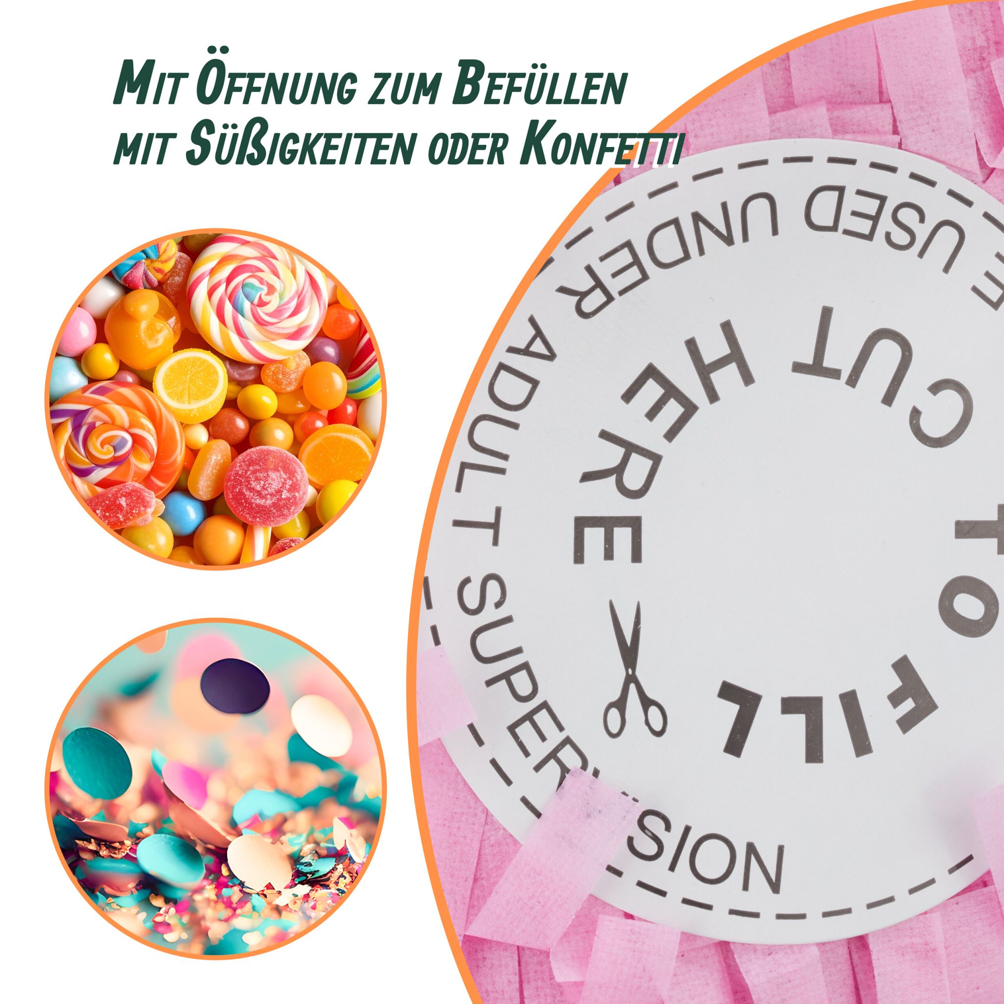 Pinata Sektflasche mit Stab & Maske Gelb-Gold-Rosa von Relaxdays