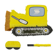 Pinata Baustelle mit Stab & Maske Gelb-Orange-Schwarz von Relaxdays