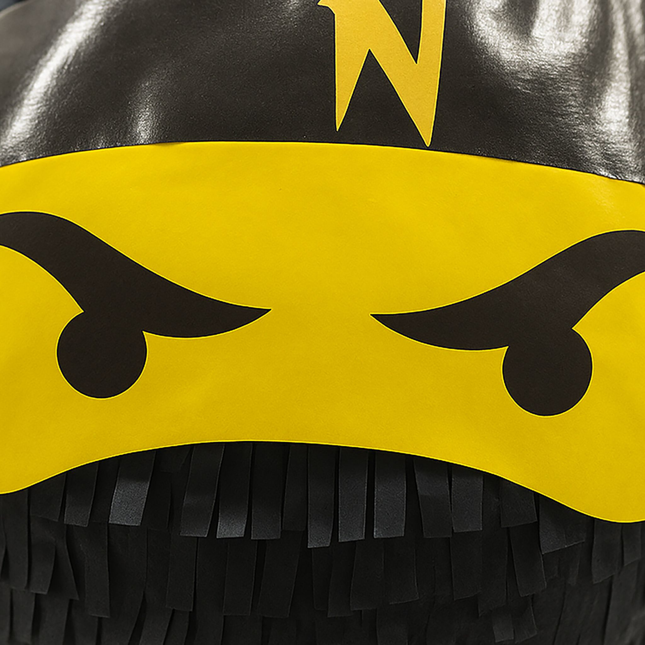 Pinata Ninja mit Stab & Maske Gelb-Schwarz von Relaxdays