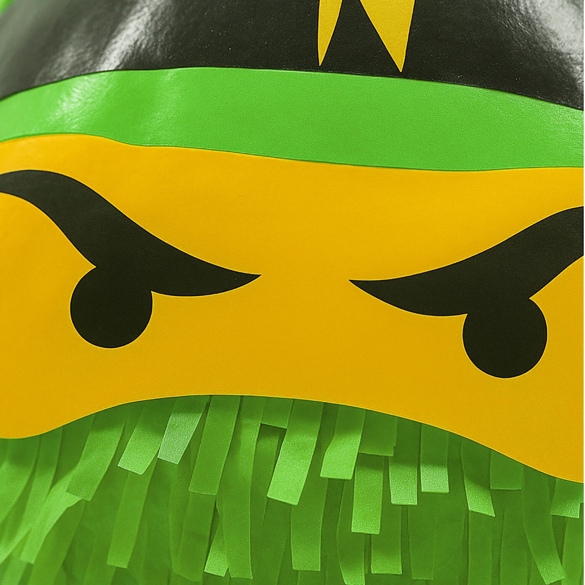 Pinata Ninja mit Stab & Maske Gelb-Grün-Schwarz von Relaxdays