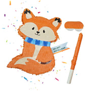 Pinata Fuchs mit Stab und Maske Orange von Relaxdays