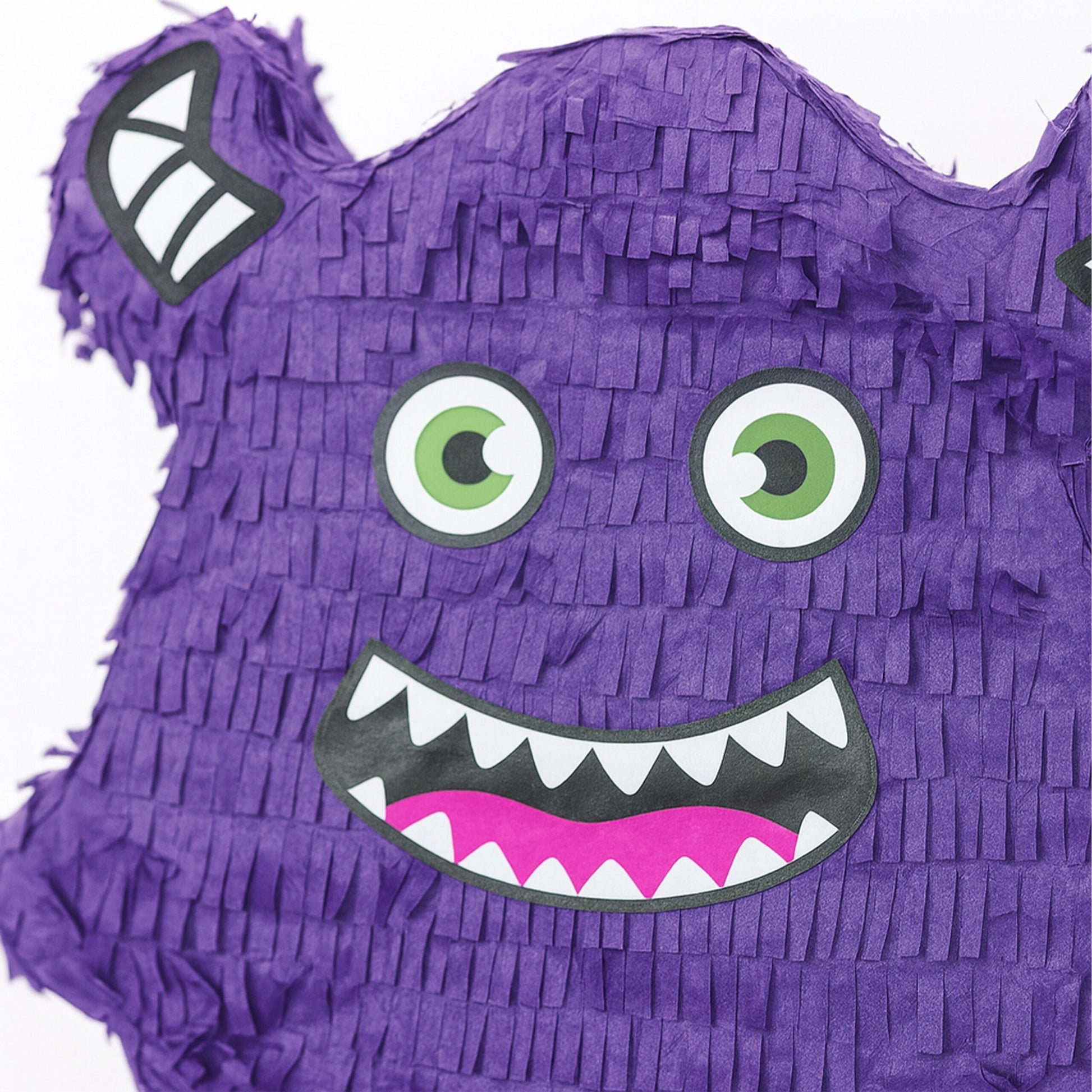 Pinata Monster mit Stab und Maske Lila-Pink-Schwarz von Relaxdays