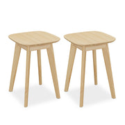 Esszimmerhocker Bambus 2er-Set Hellbraun von Relaxdays