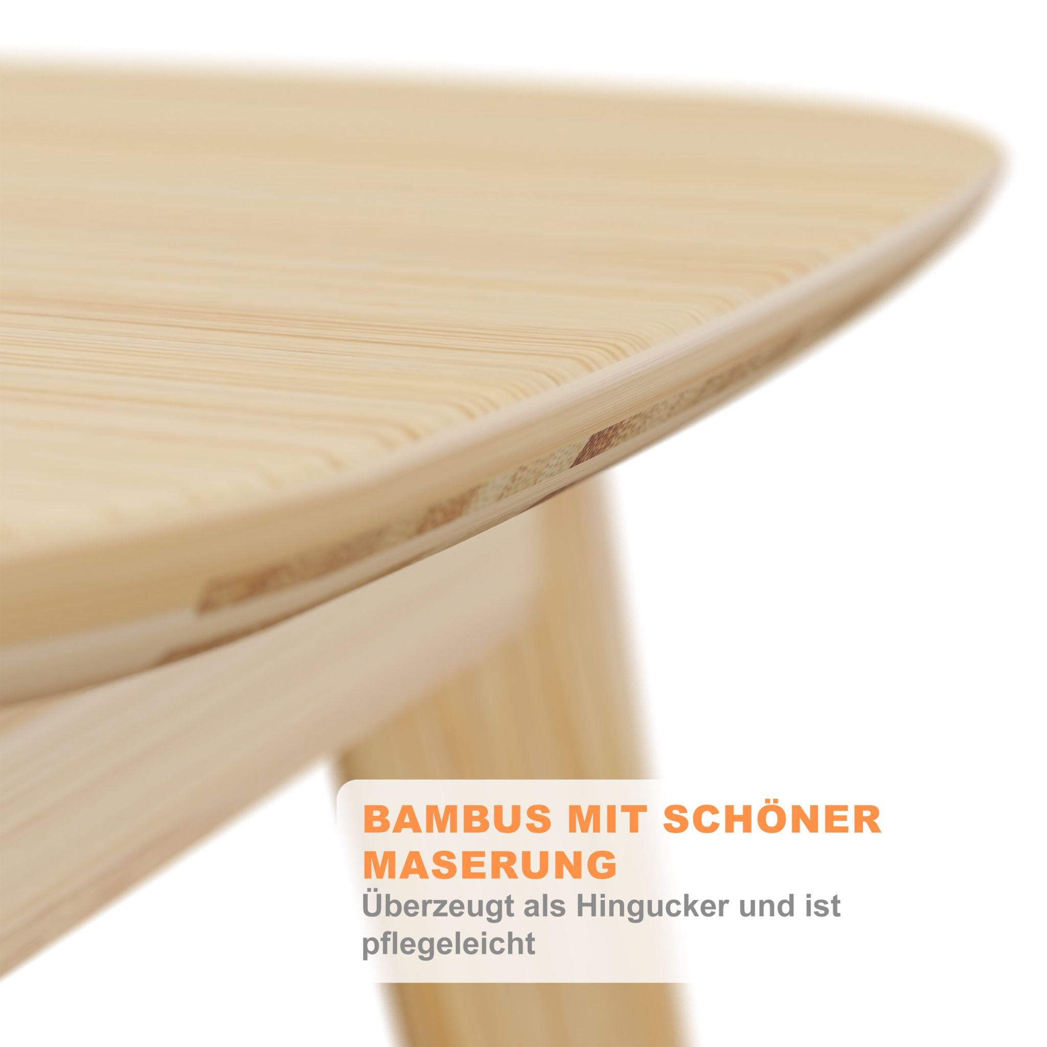 Esszimmerhocker Bambus 2er-Set Hellbraun von Relaxdays
