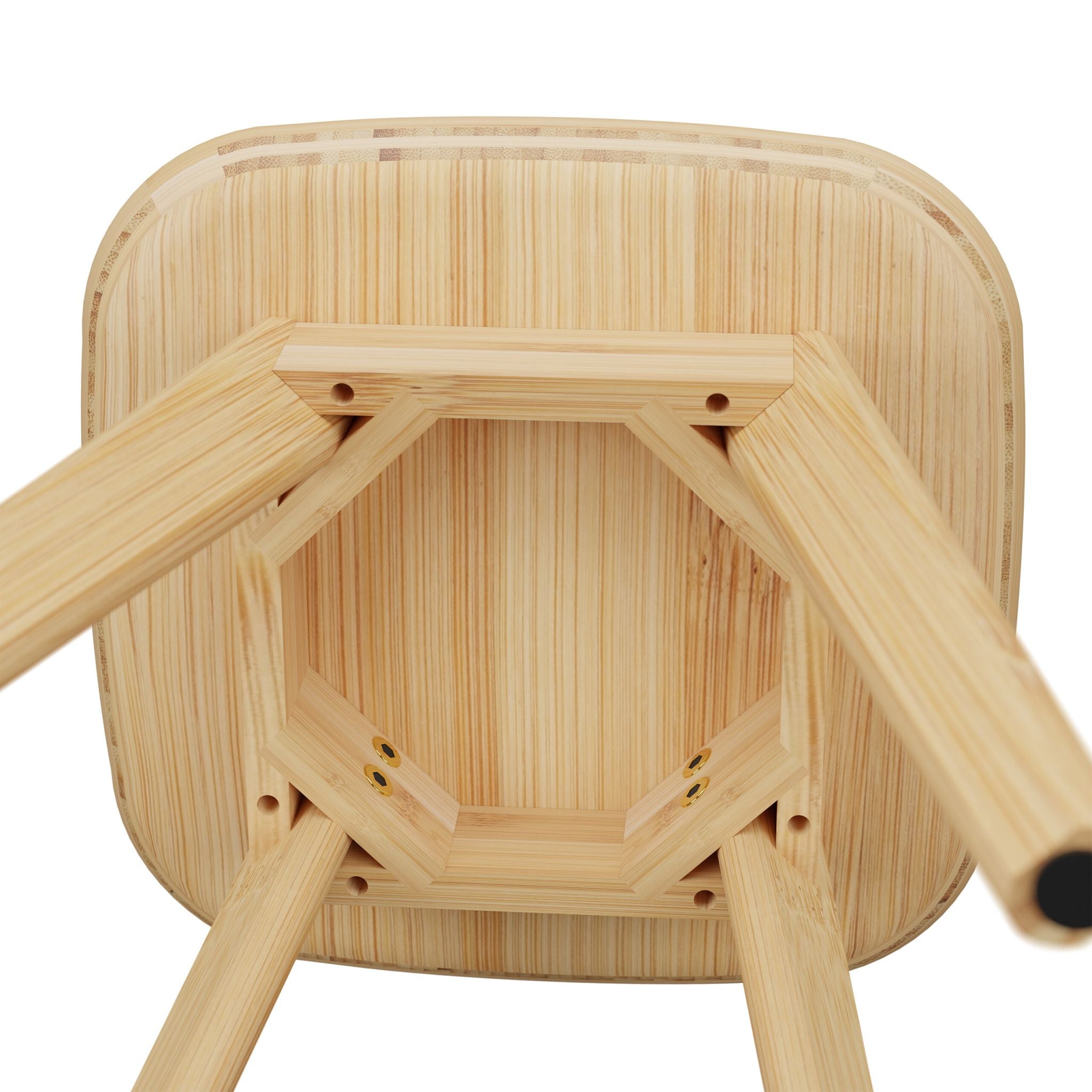 Esszimmerhocker Bambus 2er-Set Hellbraun von Relaxdays