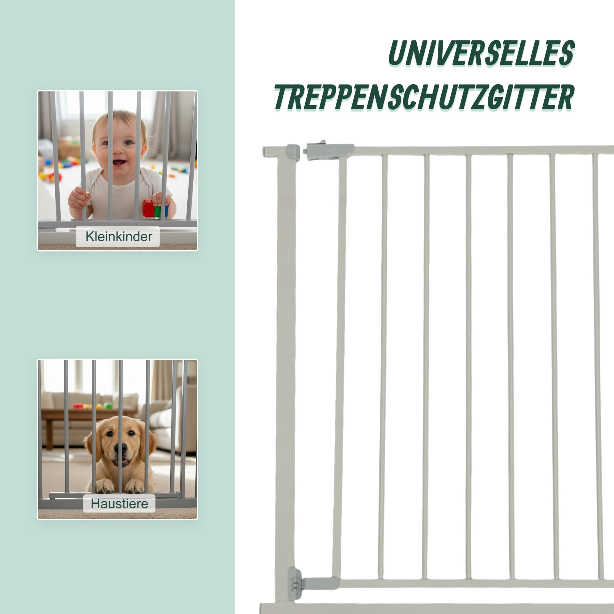 Treppenschutzgitter 75–100cm Grau
