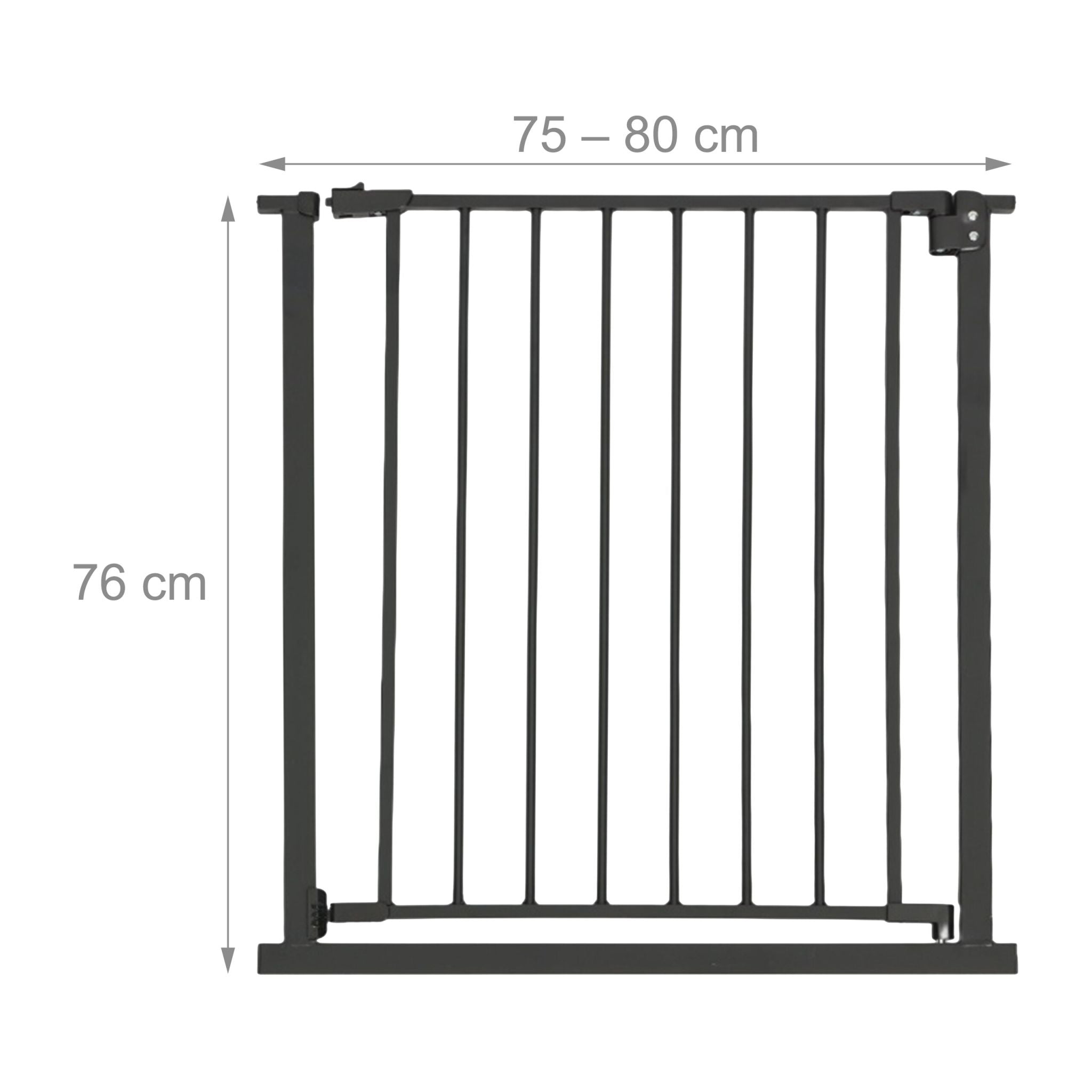 Treppenschutzgitter 75–100cm Schwarz