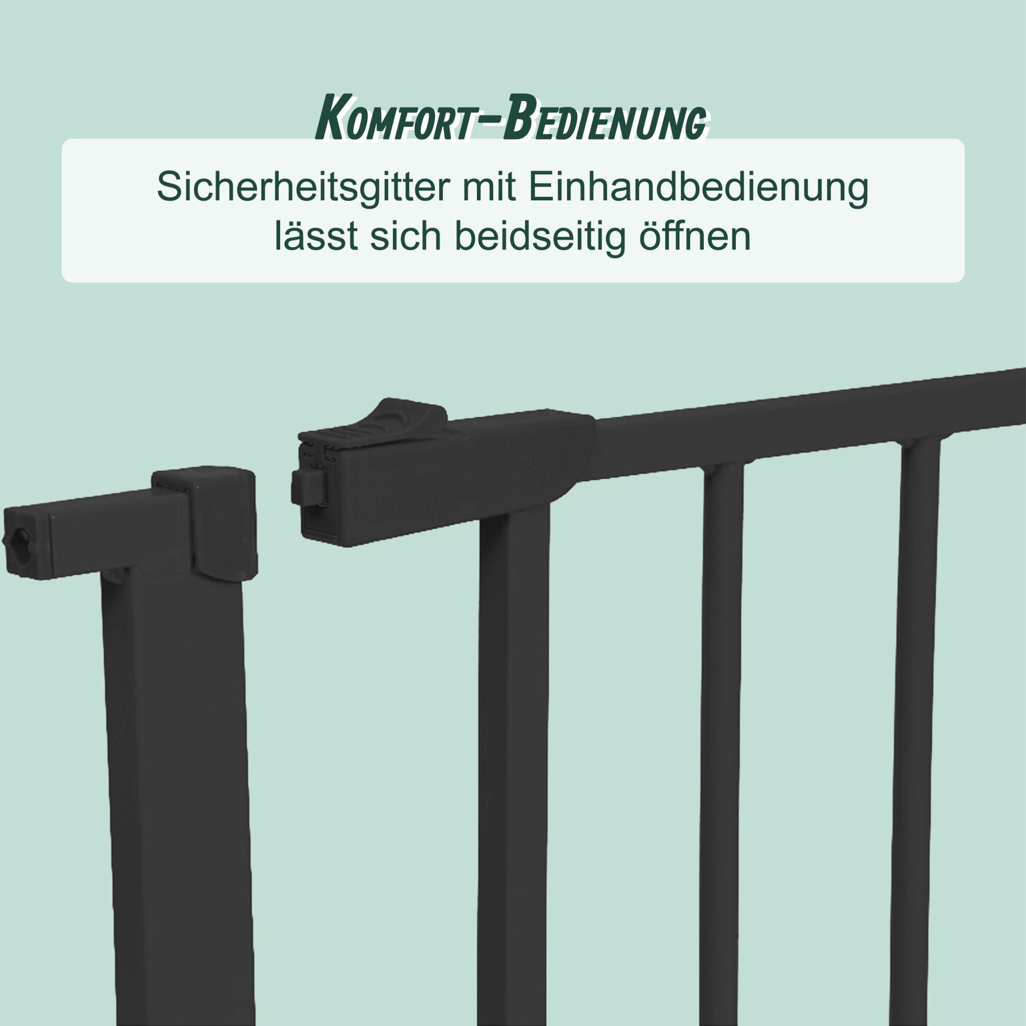 Treppenschutzgitter 75–100cm Schwarz