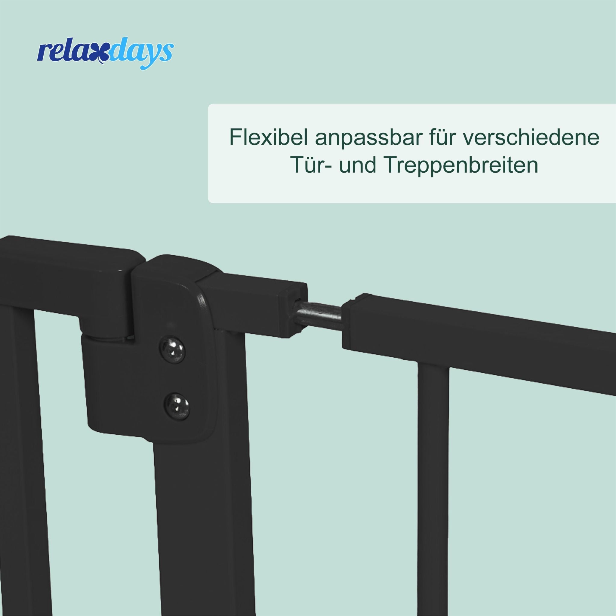Treppenschutzgitter 75–100cm Schwarz von guteszeug.ch