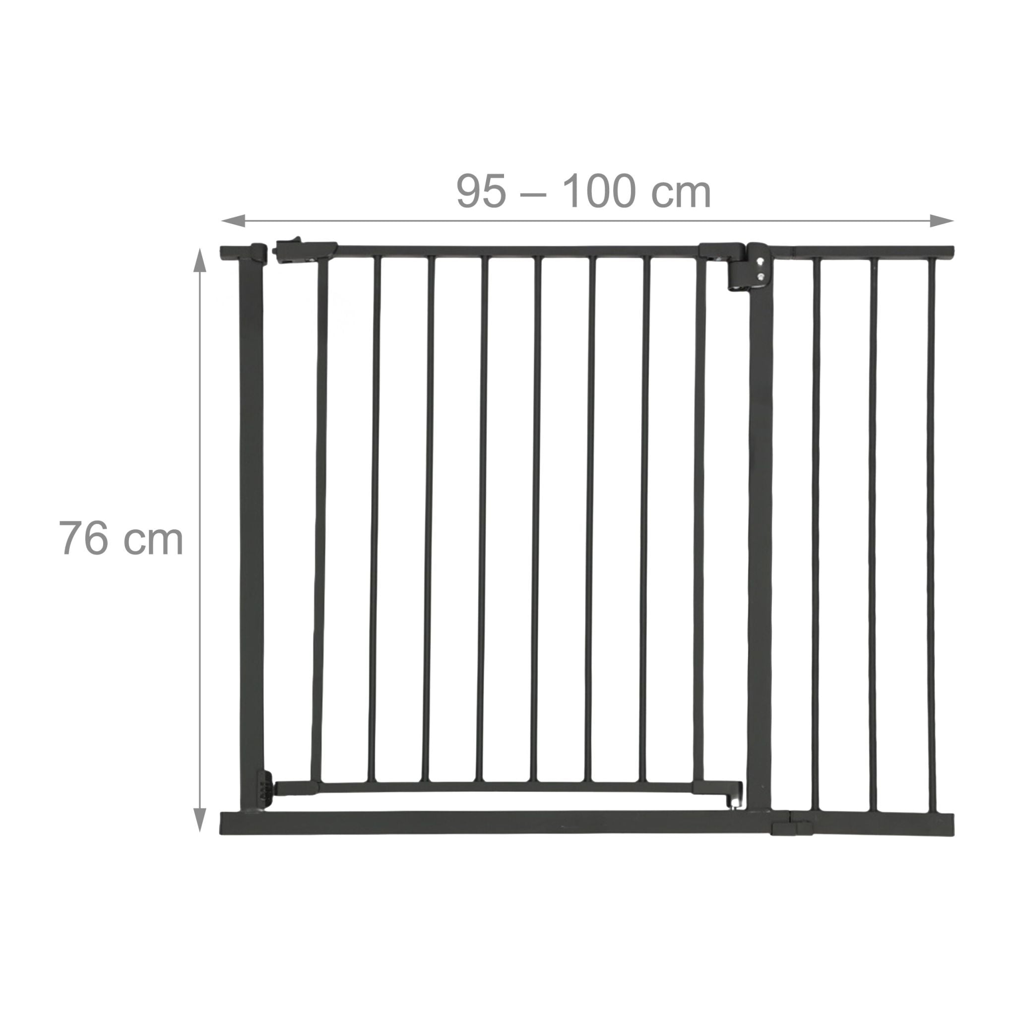 Treppenschutzgitter 75–100cm Schwarz