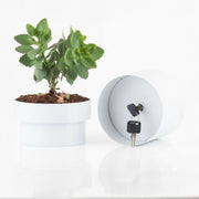 Blumentopf Safe mit 2x Schlüsseln Weiss von Relaxdays
