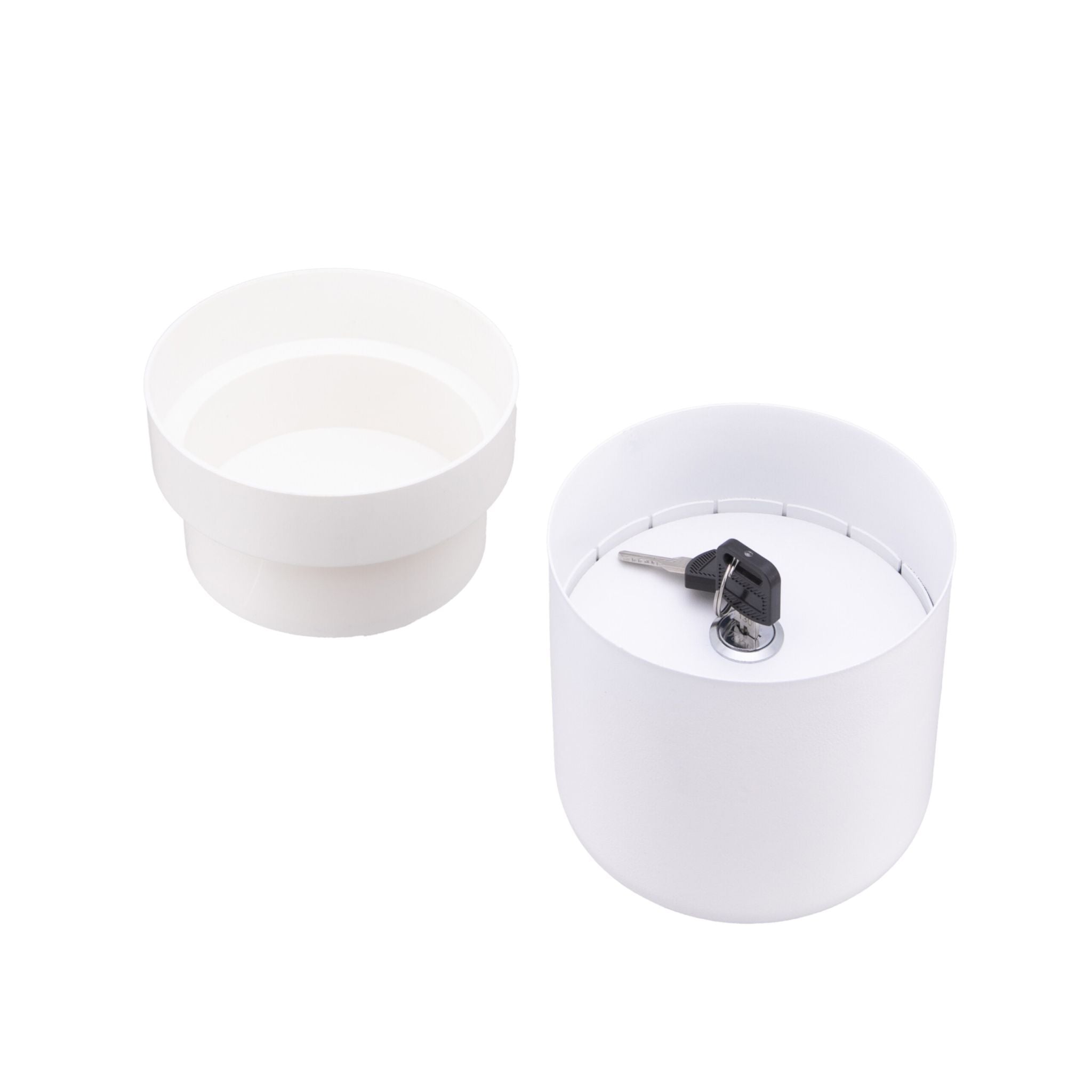 Blumentopf Safe mit 2x Schlüsseln Weiss von Relaxdays