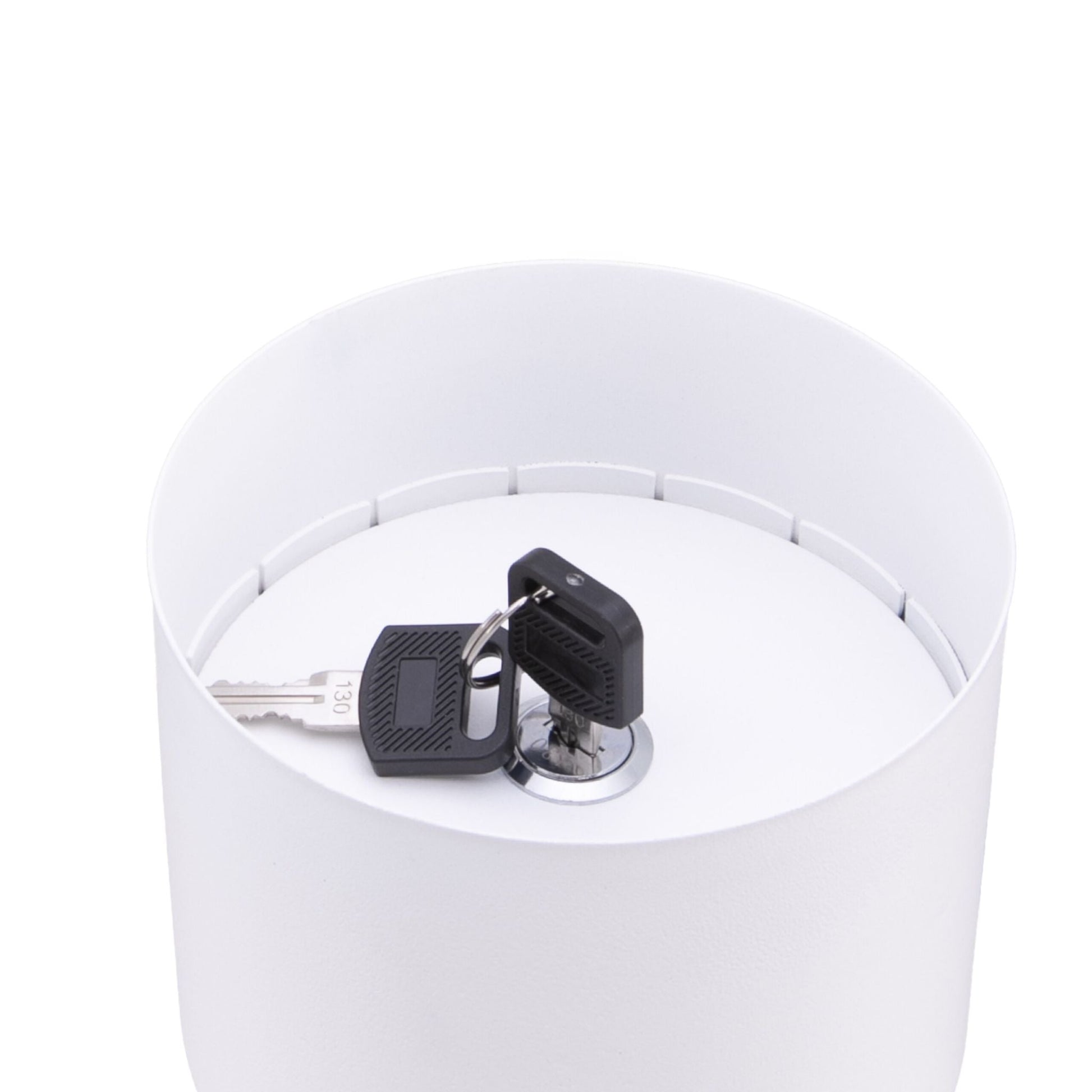 Blumentopf Safe mit 2x Schlüsseln Weiss von Relaxdays