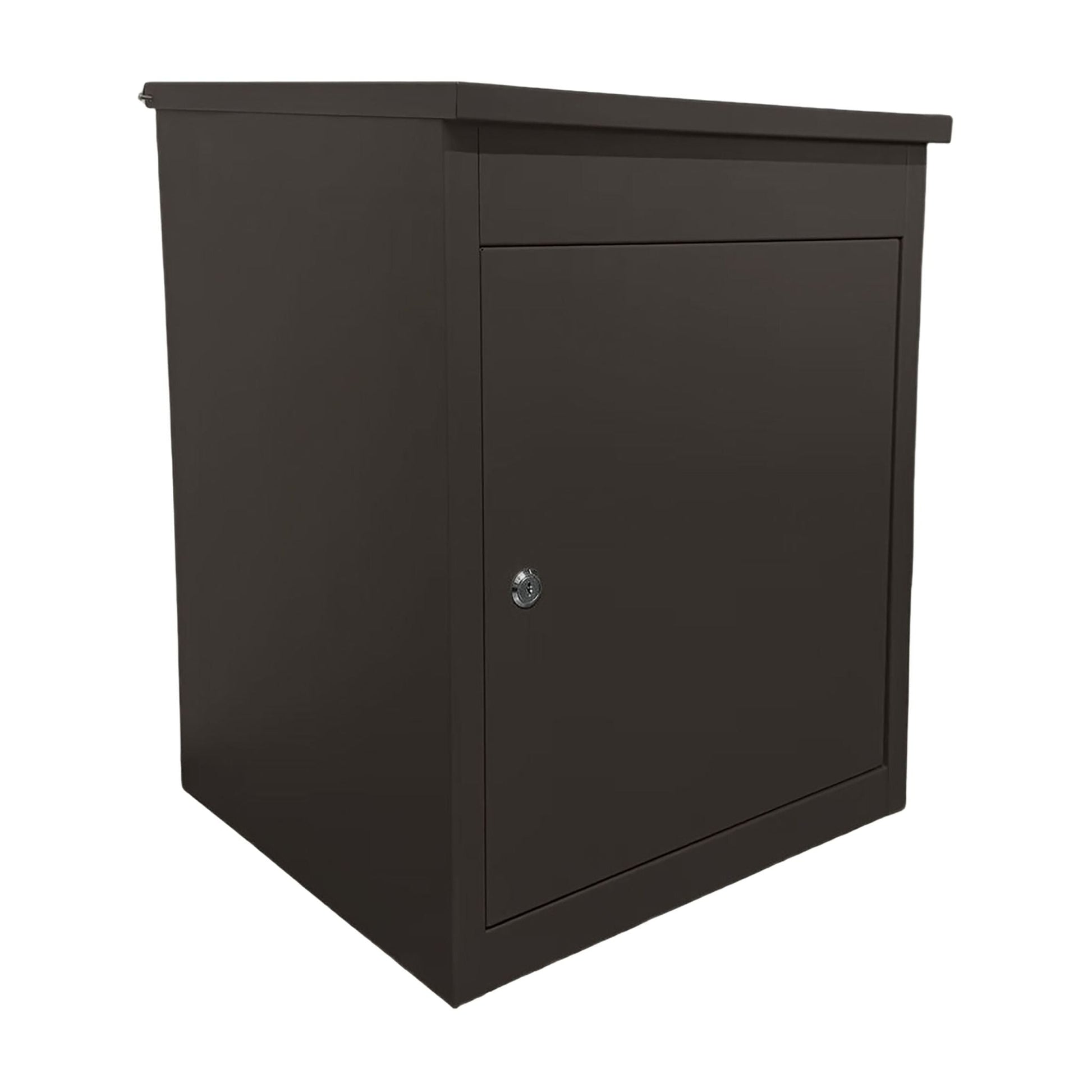 Paketbox für Boden- & Wandmontage Schwarz von Relaxdays