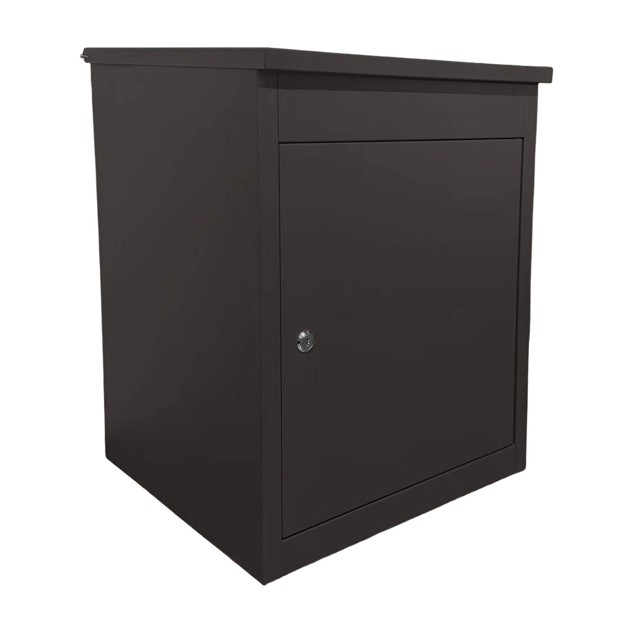 Paketbox für Boden- & Wandmontage Schwarz von Relaxdays