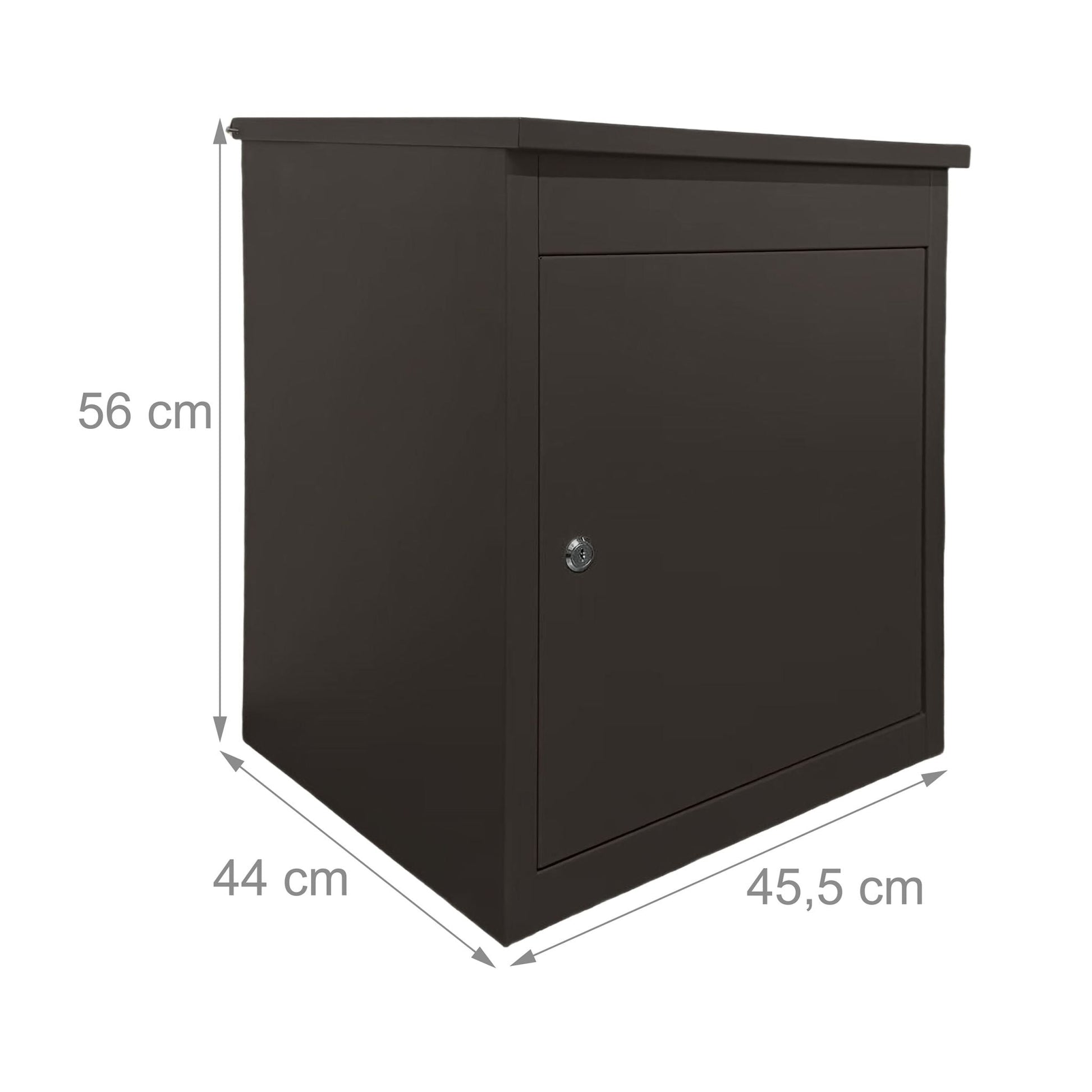 Paketbox für Boden- & Wandmontage Schwarz von Relaxdays