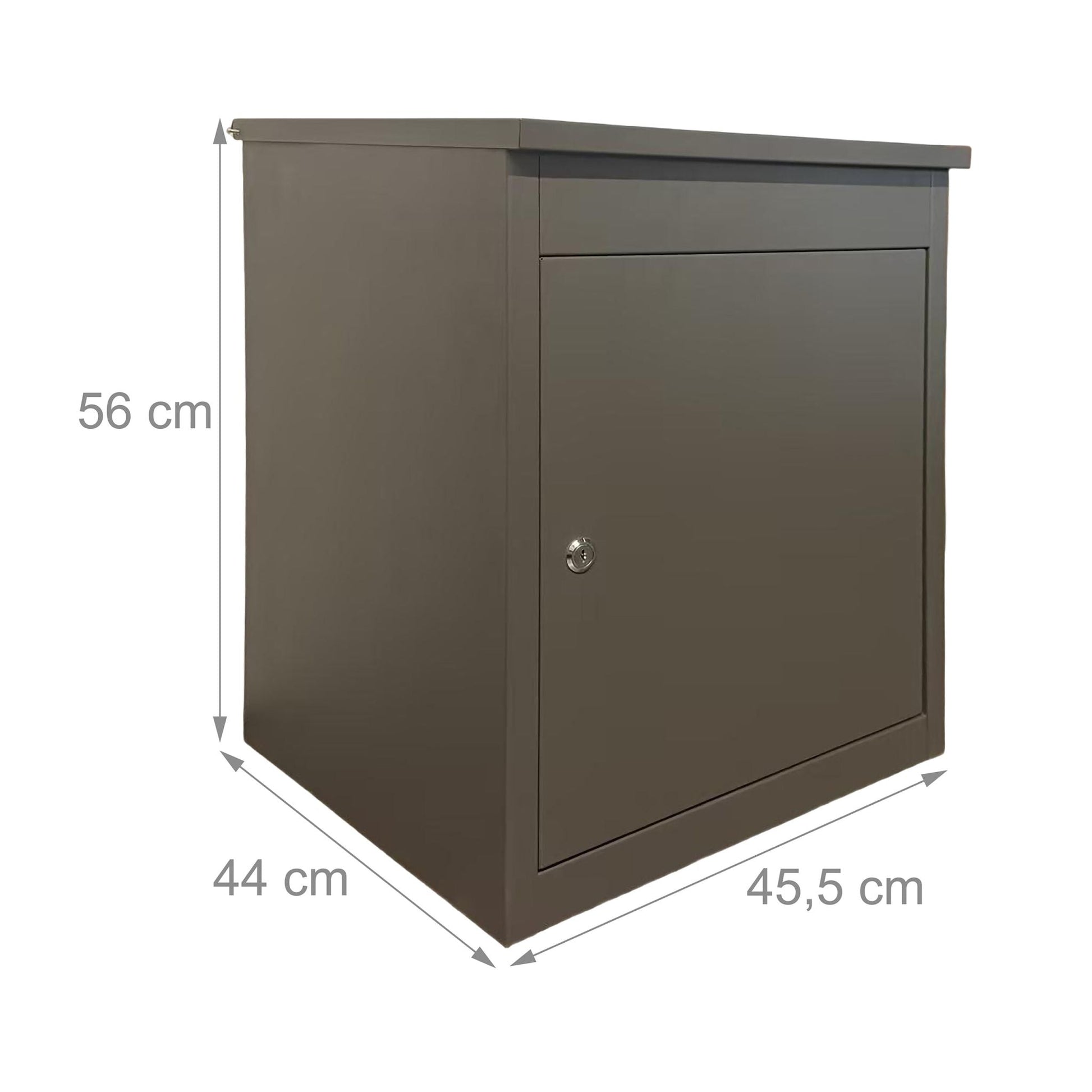 Paketbox für Boden- & Wandmontage Anthrazit von Relaxdays
