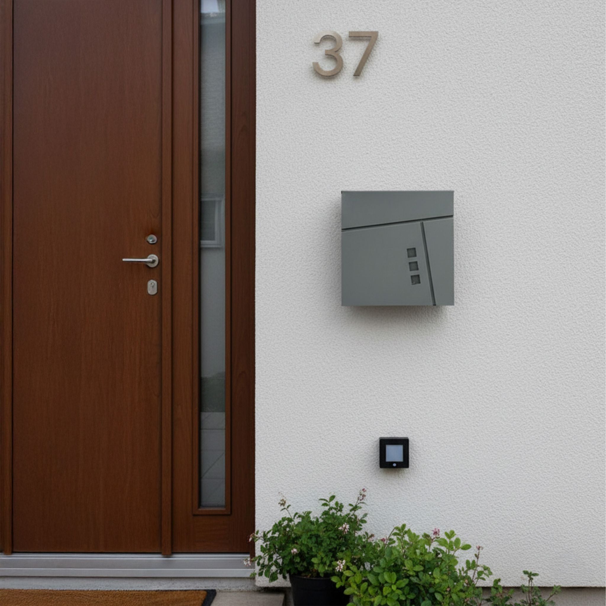 Briefkasten mit Zeitungsfach Anthrazit von Relaxdays