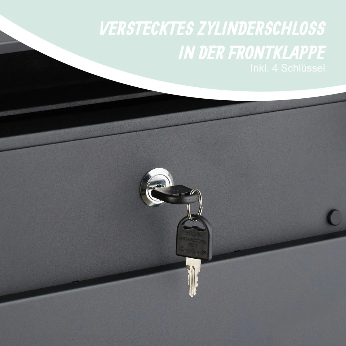 Briefkasten mit Zeitungsfach Anthrazit von Relaxdays