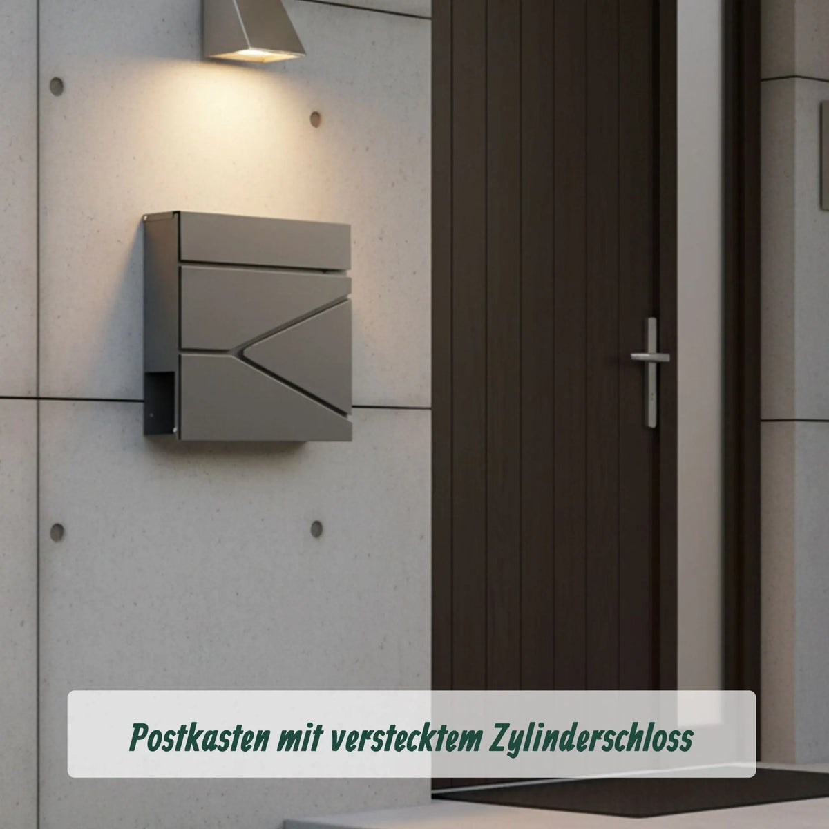 Briefkasten mit Zeitungsfach Anthrazit von Relaxdays