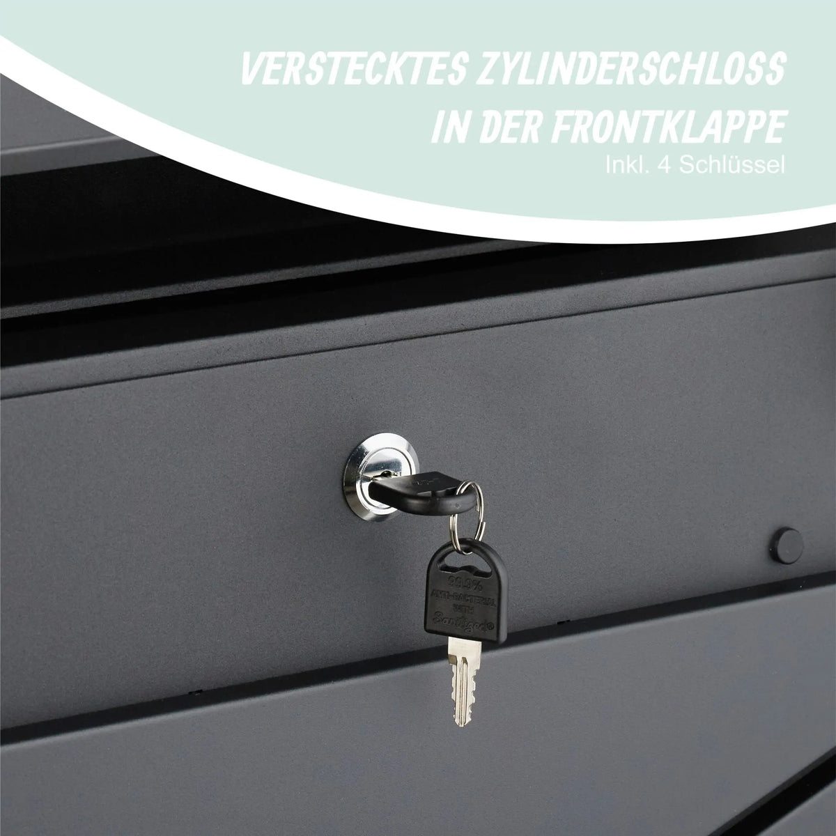 Briefkasten mit Zeitungsfach Anthrazit von Relaxdays