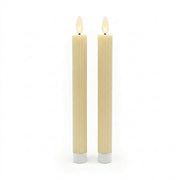 LED Stabkerzen 2er-Set Creme von Relaxdays