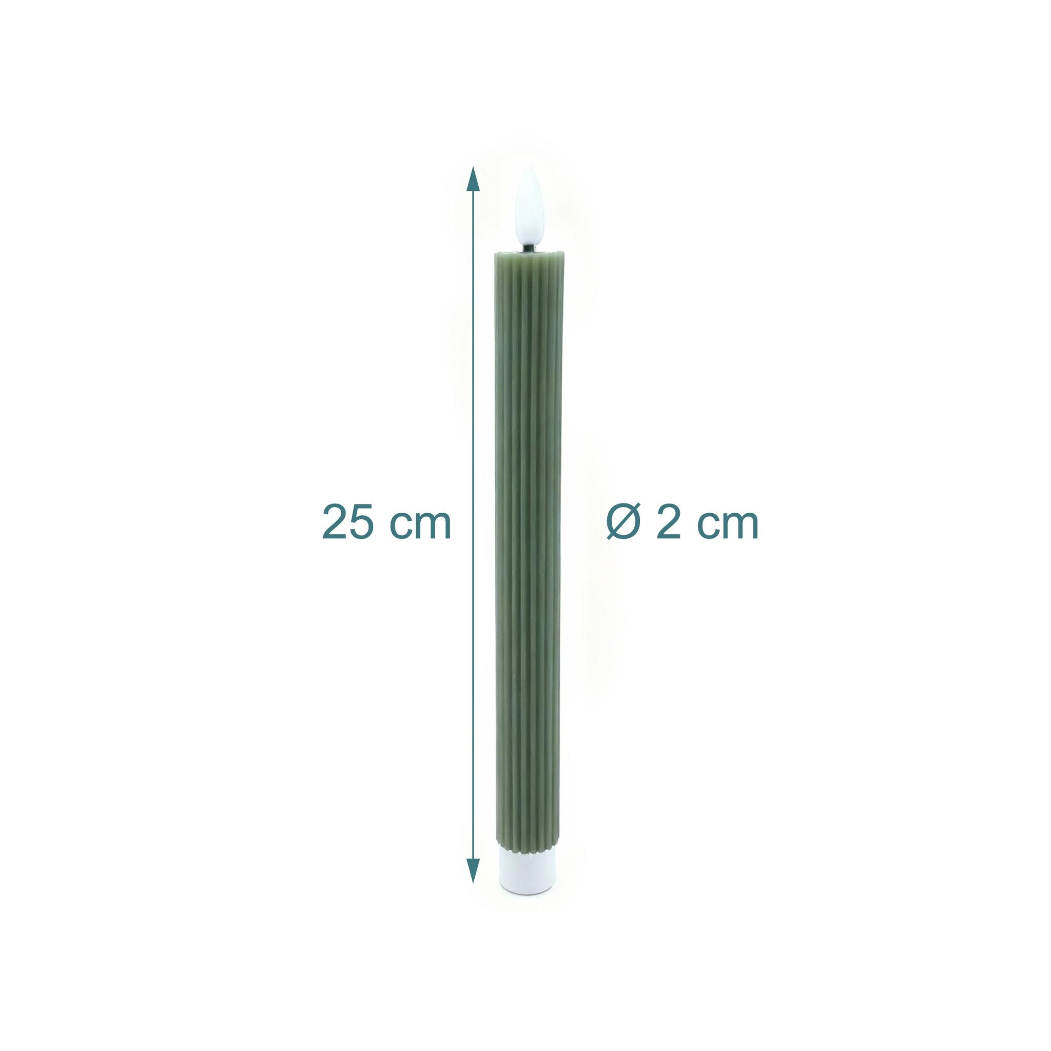 LED Stabkerzen 2er-Set Beige von Relaxdays