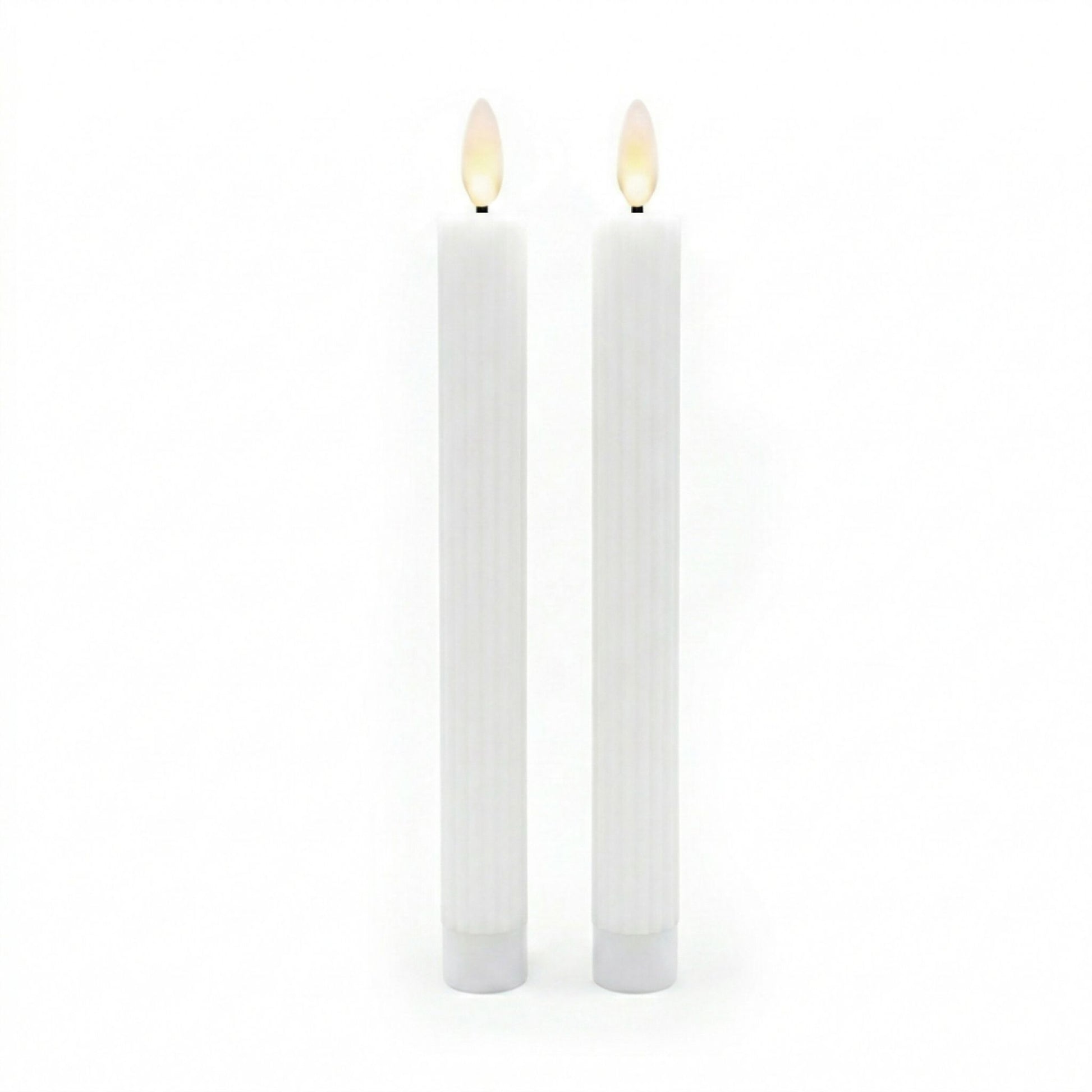LED Stabkerzen 2er-Set Weiss von Relaxdays