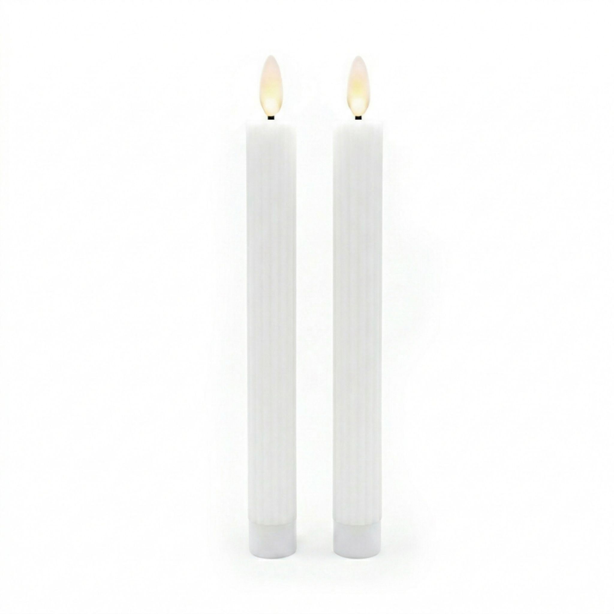 LED Stabkerzen 2er-Set Weiss von Relaxdays