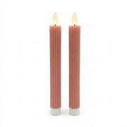 LED Stabkerzen 2er-Set Rosa von Relaxdays