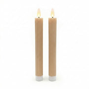 LED Stabkerzen 2er-Set Hellbraun von Relaxdays