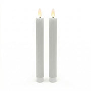 LED Stabkerzen 2er-Set Grau von Relaxdays