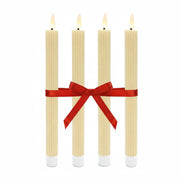 LED Stabkerzen 4er-Set Beige von Relaxdays