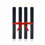 LED Stabkerzen 4er-Set Schwarz von Relaxdays