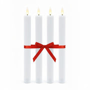LED Stabkerzen 4er-Set Weiss von Relaxdays