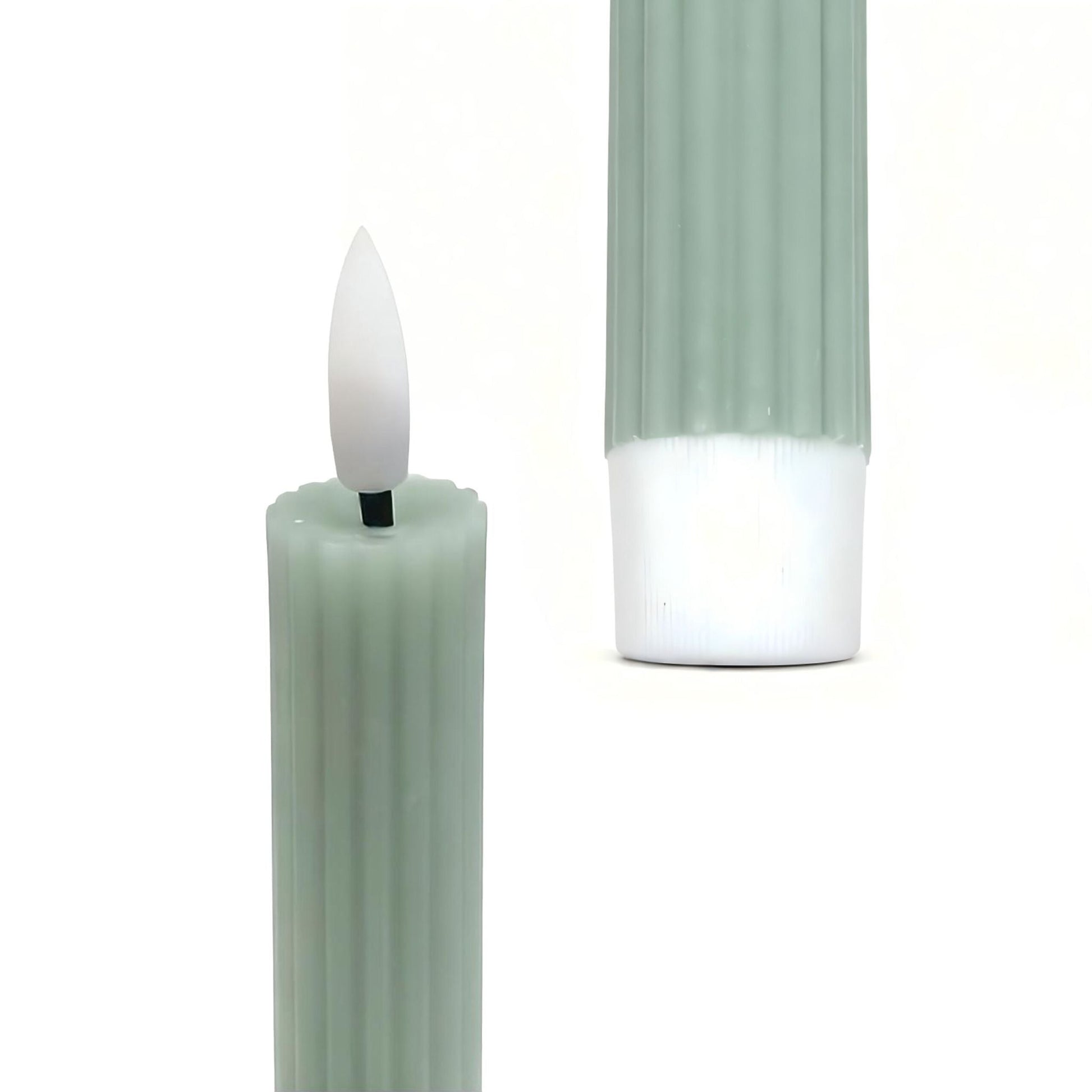 LED Stabkerzen 4er-Set Grün von Relaxdays