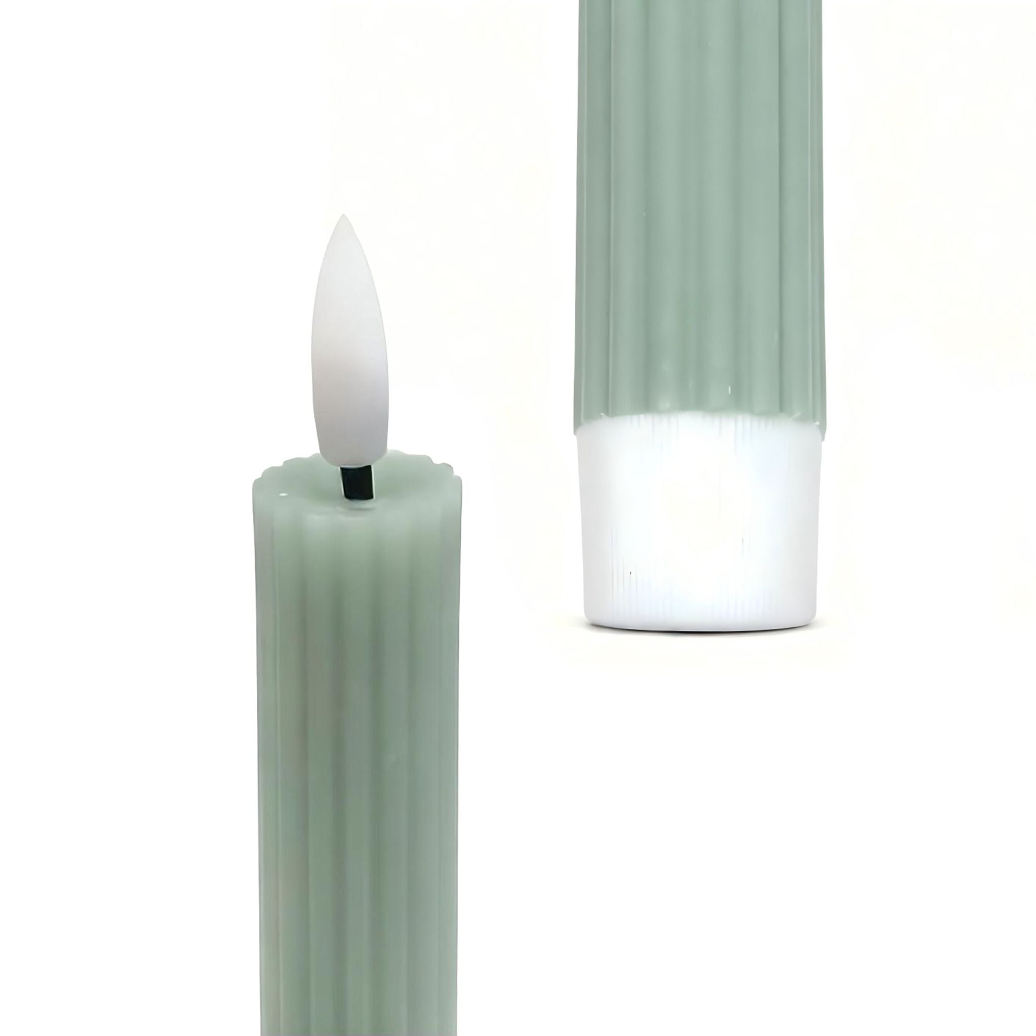 LED Stabkerzen 4er-Set Grün von Relaxdays