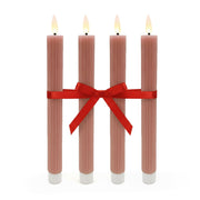 LED Stabkerzen 4er-Set Rosa von Relaxdays