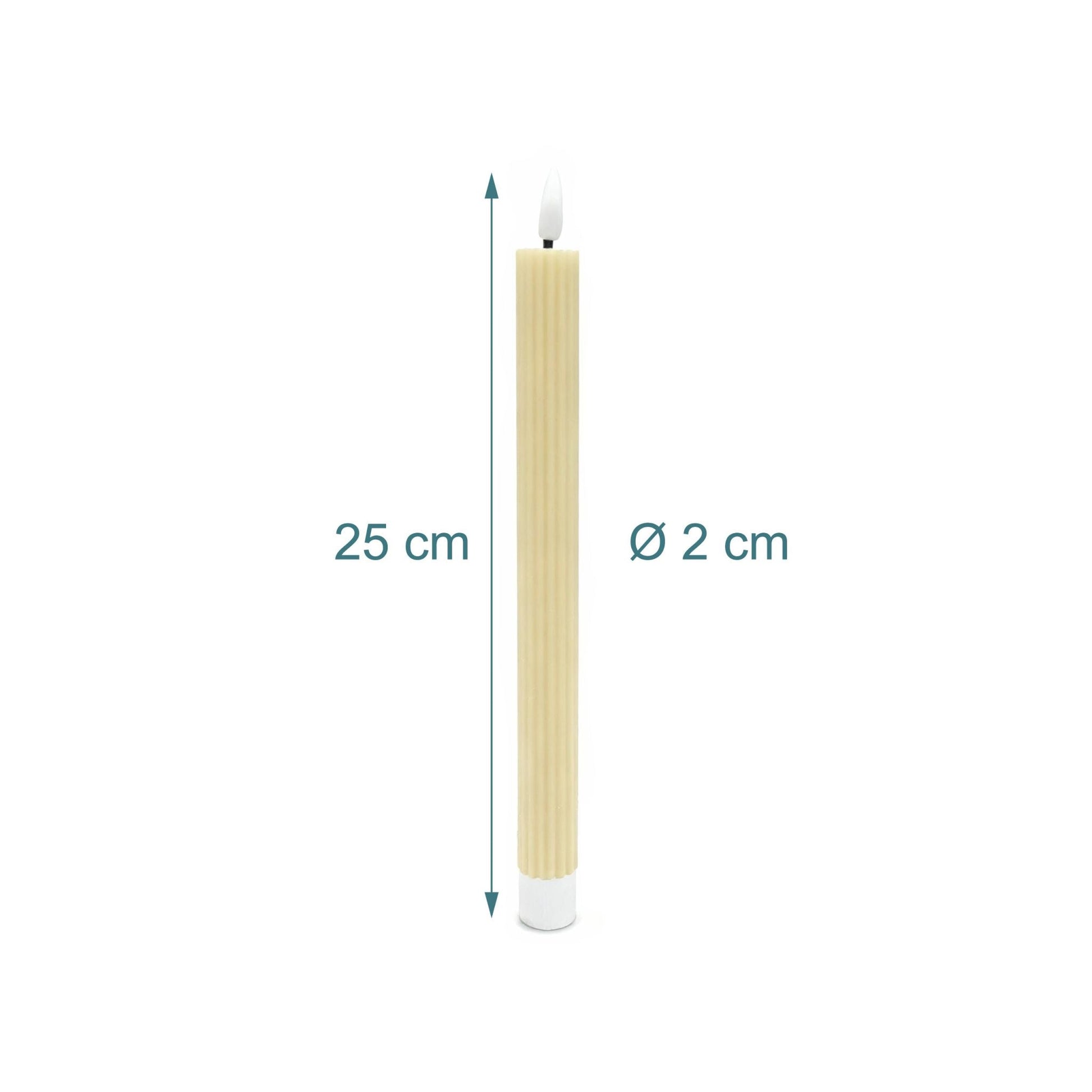 LED Stabkerzen 6er-Set Beige von Relaxdays