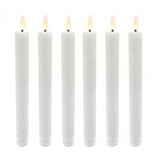 LED Stabkerzen 6er-Set Weiss von Relaxdays