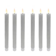 LED Stabkerzen 6er-Set Grau von Relaxdays