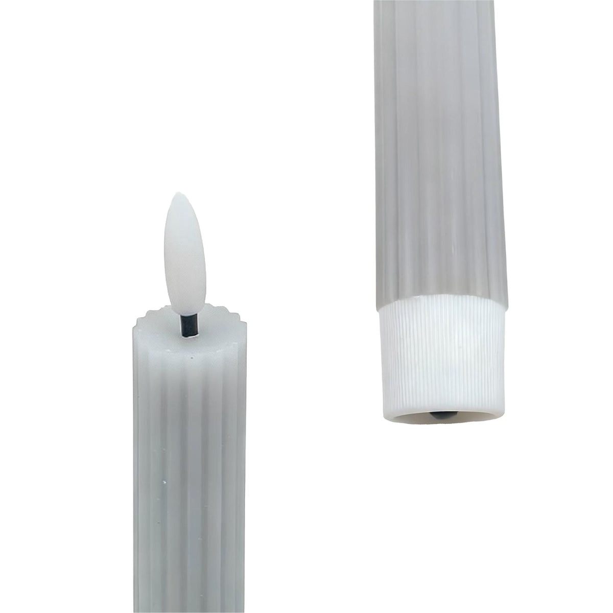 LED Stabkerzen 6er-Set Grau von Relaxdays