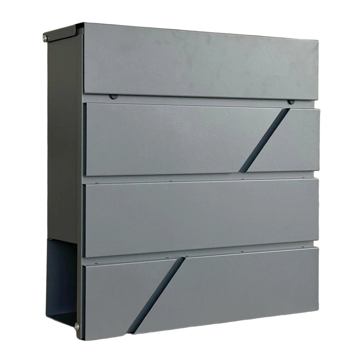 Briefkasten mit Zeitungsfach Metall Anthrazit von Relaxdays