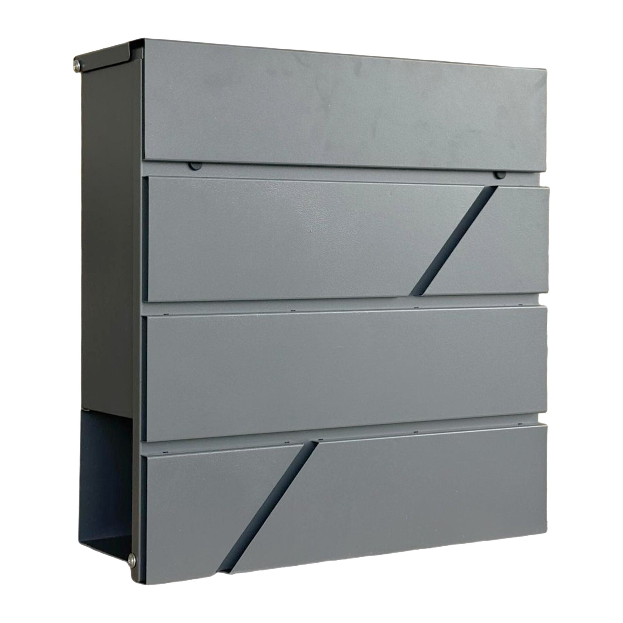 Briefkasten mit Zeitungsfach Metall Anthrazit von Relaxdays