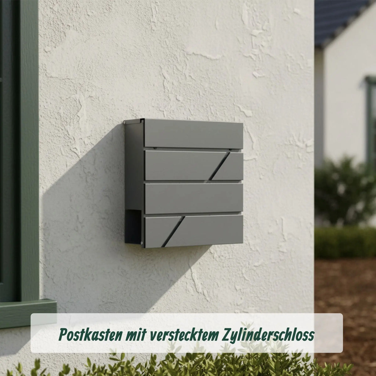 Briefkasten mit Zeitungsfach Metall Anthrazit von Relaxdays