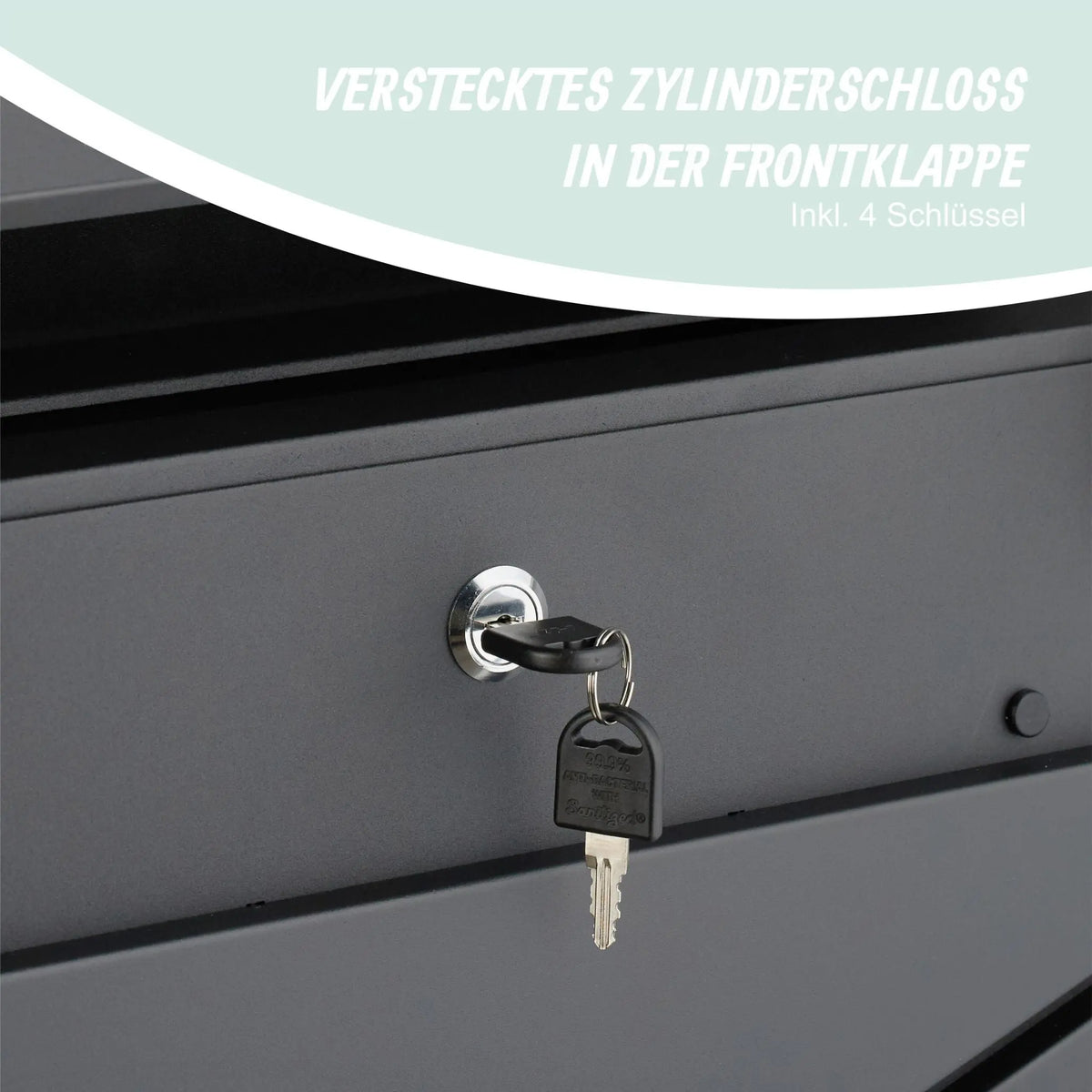 Briefkasten mit Zeitungsfach Metall Anthrazit von Relaxdays