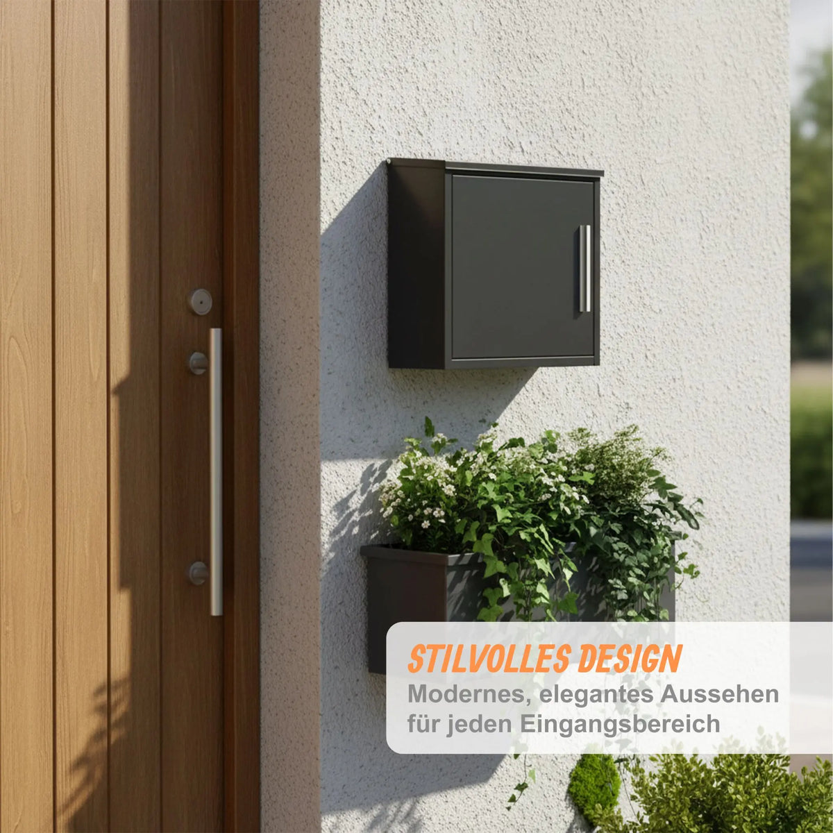 Briefkasten Metall Schwarz von Relaxdays