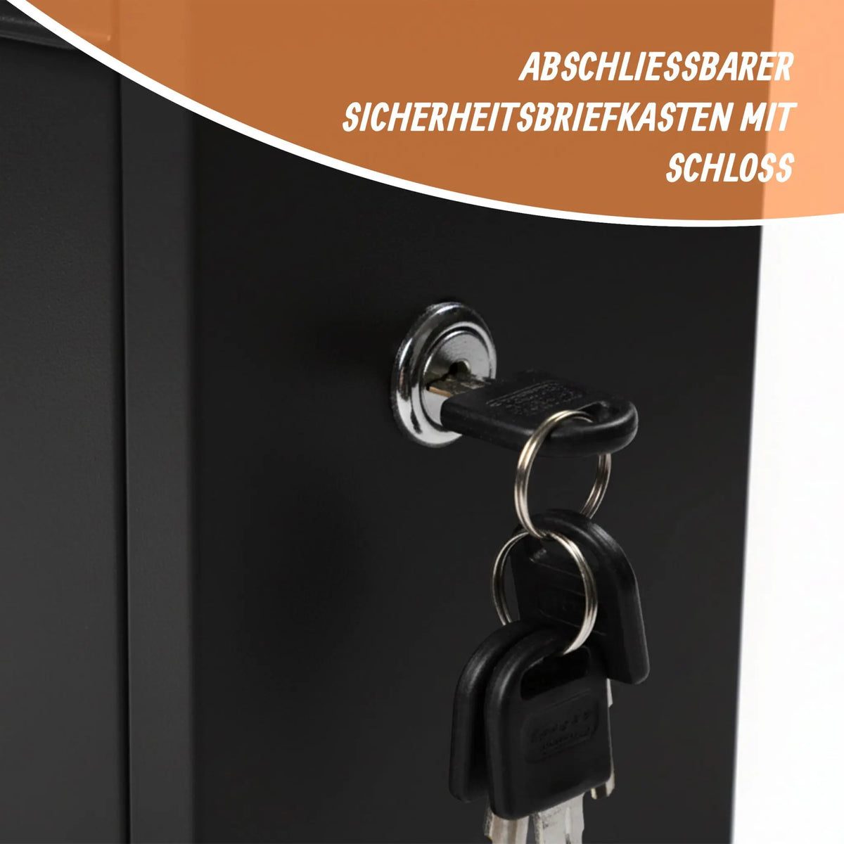 Briefkasten Metall Schwarz von Relaxdays